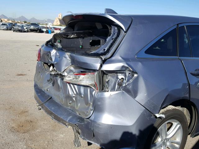 5J8TB4H58FL007849 - 2015 ACURA RDX TECHNO SILVER photo 9