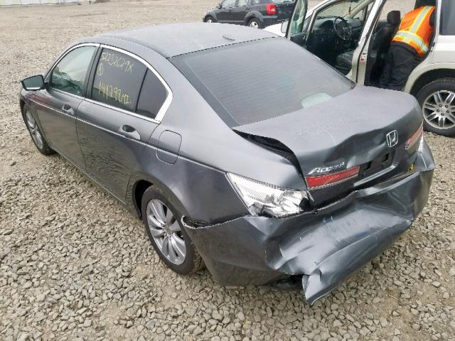 1HGCP2F8XBA019784 - 2011 HONDA ACCORD EXL GRAY photo 3