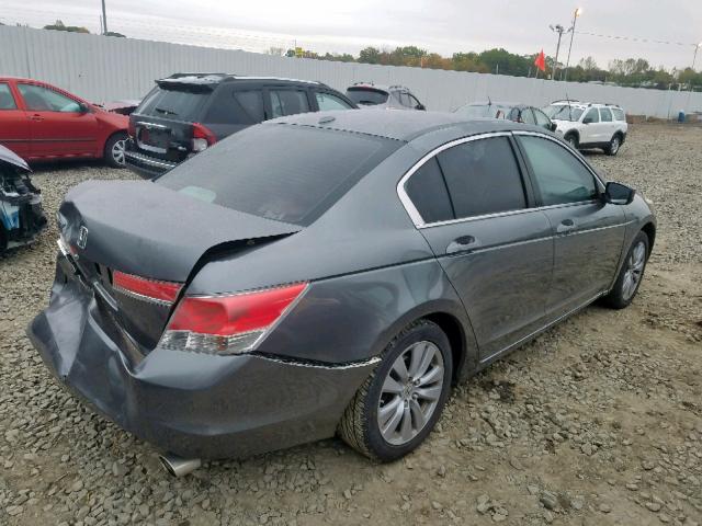 1HGCP2F8XBA019784 - 2011 HONDA ACCORD EXL GRAY photo 4