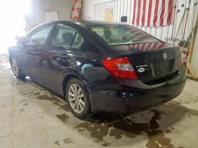 19XFB2F83CE040677 - 2012 HONDA CIVIC EX BLACK photo 3