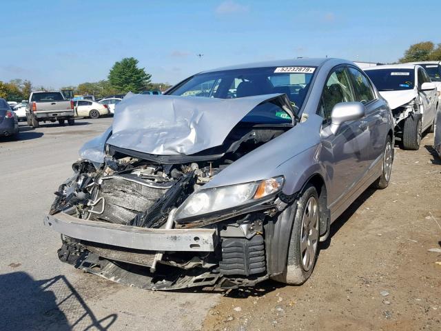 2HGFA1F55AH538112 - 2010 HONDA CIVIC LX SILVER photo 2