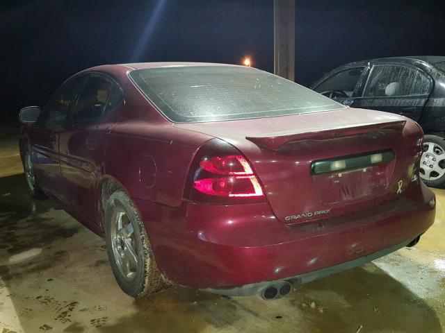2G2WP522941261871 - 2004 PONTIAC GRAND PRIX MAROON photo 3