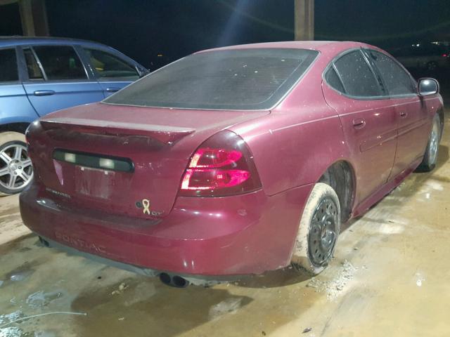 2G2WP522941261871 - 2004 PONTIAC GRAND PRIX MAROON photo 4
