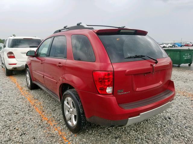 2CKDL63F866149759 - 2006 PONTIAC TORRENT RED photo 3