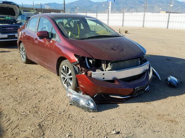 19XFB2F80FE078582 - 2015 HONDA CIVIC EX MAROON photo 1