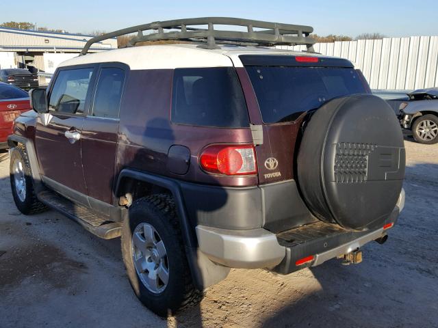 JTEZU11F570002546 - 2007 TOYOTA FJ CRUISER MAROON photo 3