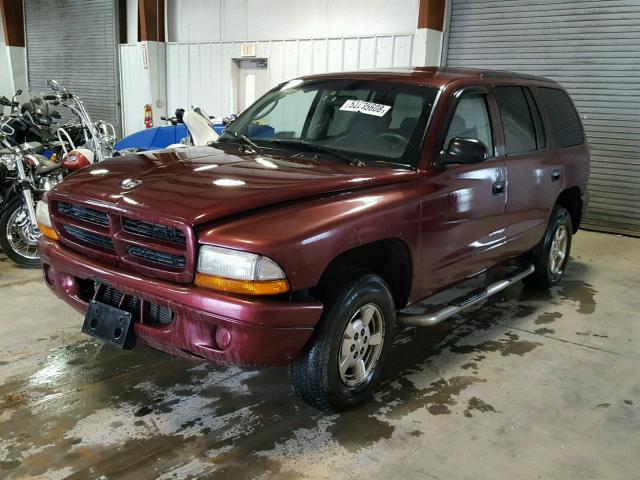 1B4HS38N42F206854 - 2002 DODGE DURANGO SP BURGUNDY photo 2