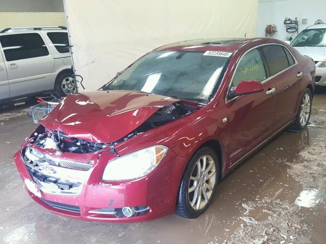 1G1ZK57748F218252 - 2008 CHEVROLET MALIBU LTZ MAROON photo 2