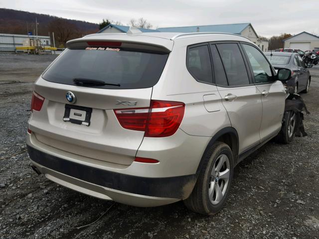 5UXWX5C58CL728516 - 2012 BMW X3 XDRIVE2 TAN photo 4