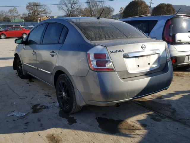 3N1AB6APXAL603283 - 2010 NISSAN SENTRA 2.0 SILVER photo 3