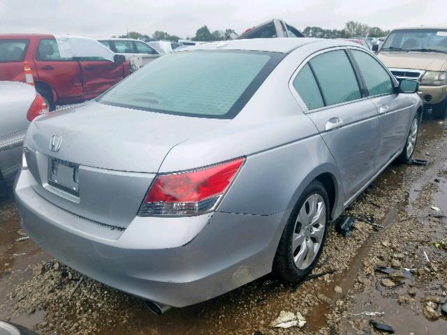 1HGCP26809A038824 - 2009 HONDA ACCORD EXL SILVER photo 4