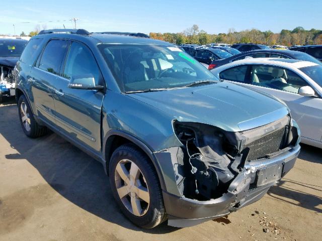 1GKLVMED0AJ160946 - 2010 GMC ACADIA SLT GREEN photo 1