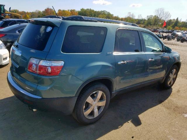 1GKLVMED0AJ160946 - 2010 GMC ACADIA SLT GREEN photo 4