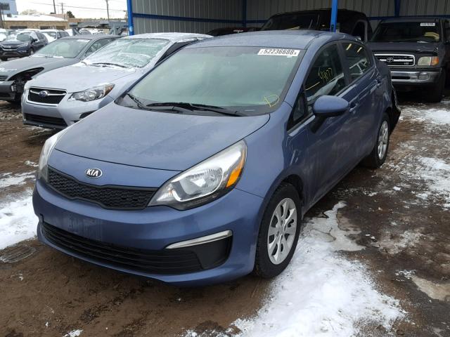 KNADM4A33G6697223 - 2016 KIA RIO LX BLUE photo 2