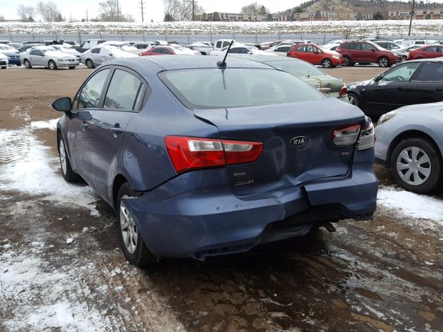 KNADM4A33G6697223 - 2016 KIA RIO LX BLUE photo 3