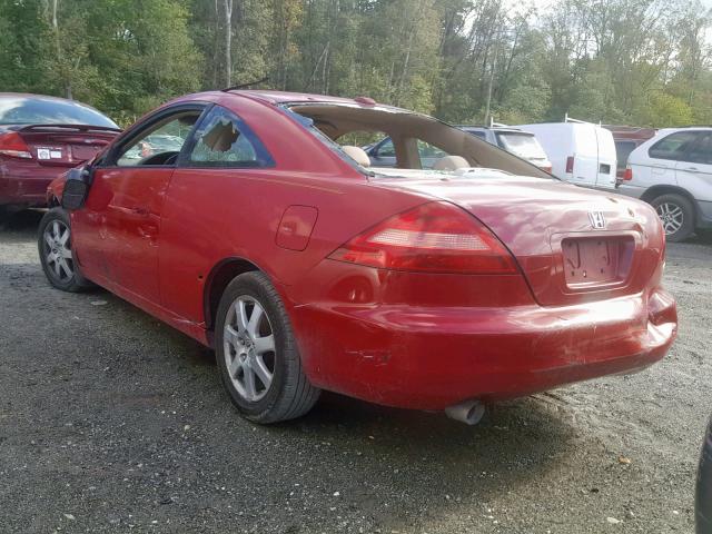 1HGCM82645A014861 - 2005 HONDA ACCORD EX RED photo 3