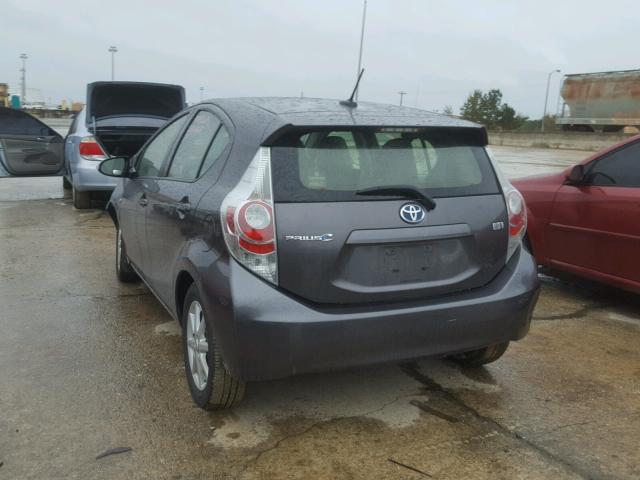 JTDKDTB38C1027144 - 2012 TOYOTA PRIUS C GRAY photo 3