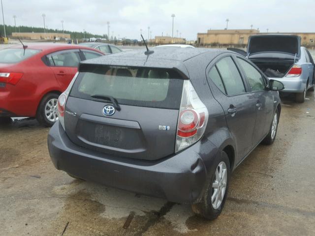 JTDKDTB38C1027144 - 2012 TOYOTA PRIUS C GRAY photo 4