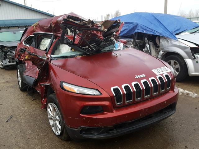 1C4PJLCS3EW106263 - 2014 JEEP CHEROKEE L RED photo 1