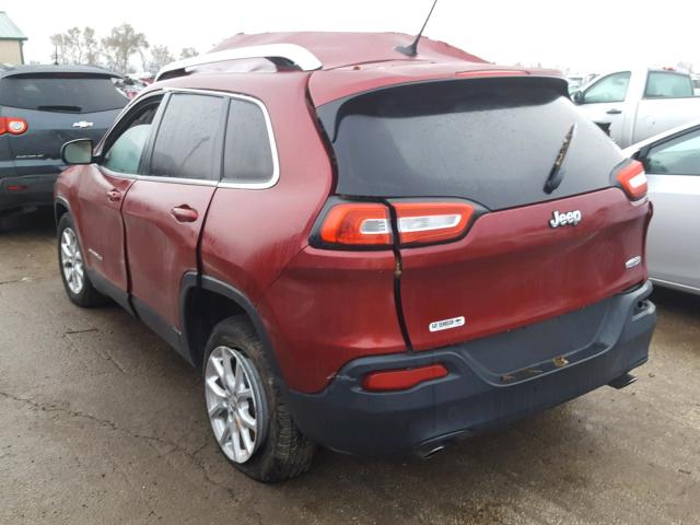 1C4PJLCS3EW106263 - 2014 JEEP CHEROKEE L RED photo 3