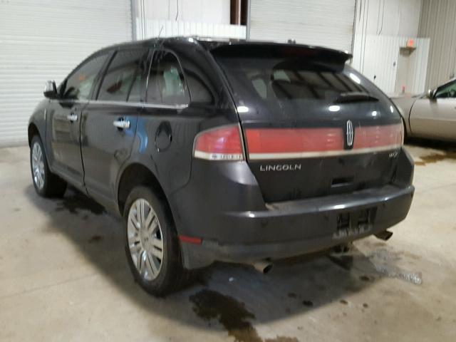 2LMDJ6JC4ABJ29823 - 2010 LINCOLN MKX BLACK photo 3