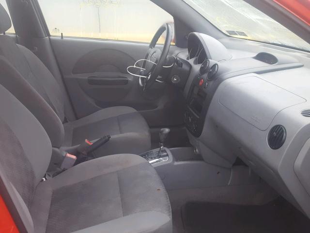 KL1TD52645B446168 - 2005 CHEVROLET AVEO BASE Qırmızı foto 5