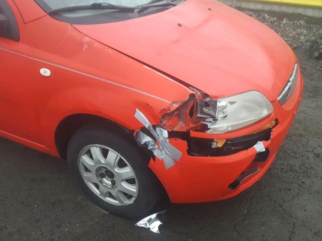 KL1TD52645B446168 - 2005 CHEVROLET AVEO BASE Qırmızı foto 9