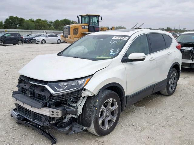 2HKRW2H84JH608586 - 2018 HONDA CR-V EXL WHITE photo 2