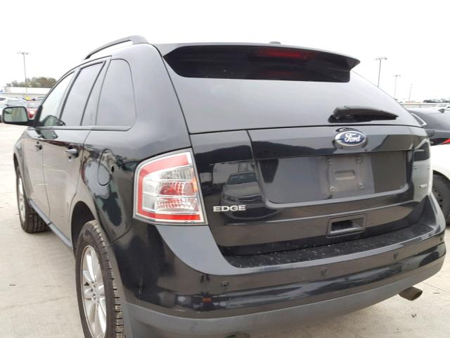 2FMDK38C29BA86348 - 2009 FORD EDGE SEL BLACK photo 3