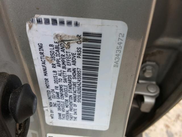 5Y2SL62824Z459957 - 2004 PONTIAC VIBE SILVER photo 10