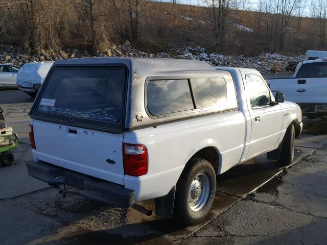 1FTYR10D11PB67008 - 2001 FORD RANGER WHITE photo 4