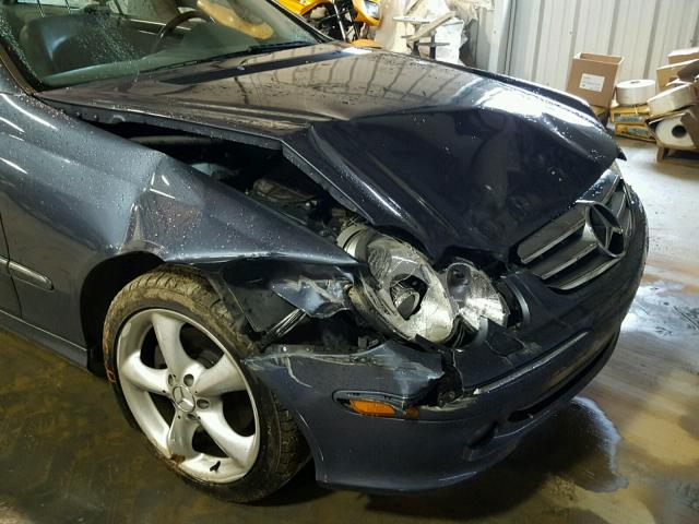 WDBTJ65J74F081188 - 2004 MERCEDES-BENZ CLK 320C BLUE photo 9