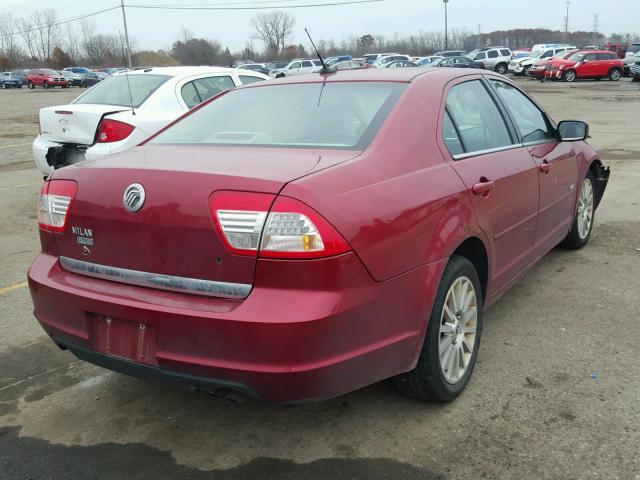 3MEHM08Z17R659014 - 2007 MERCURY MILAN PREM BURGUNDY photo 4