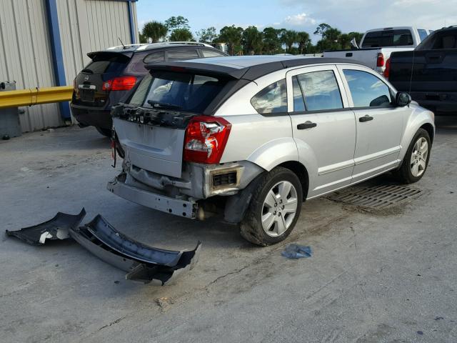 1B3HB48B27D239399 - 2007 DODGE CALIBER SX SILVER photo 4