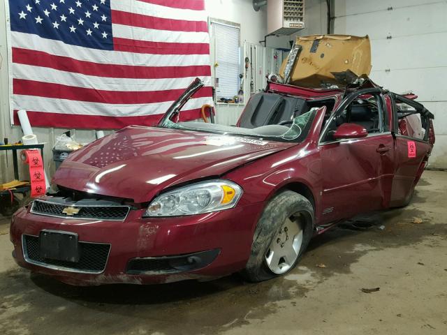 2G1WD58C479271842 - 2007 CHEVROLET IMPALA SUP RED photo 2