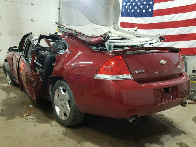 2G1WD58C479271842 - 2007 CHEVROLET IMPALA SUP RED photo 3