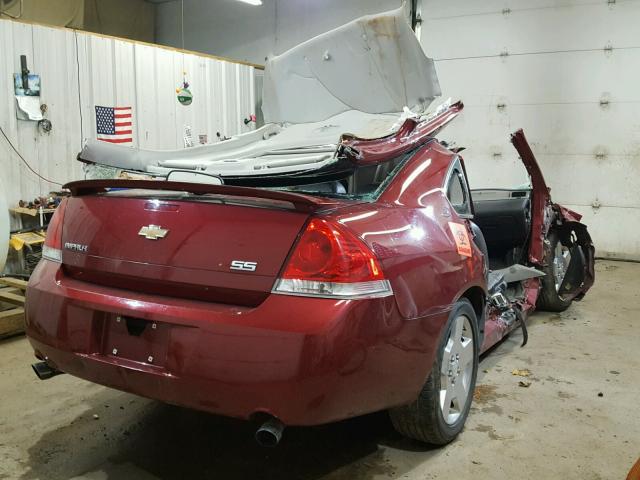 2G1WD58C479271842 - 2007 CHEVROLET IMPALA SUP RED photo 4