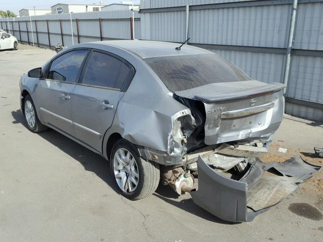 3N1AB6AP2CL730449 - 2012 NISSAN SENTRA 2.0 GRAY photo 3