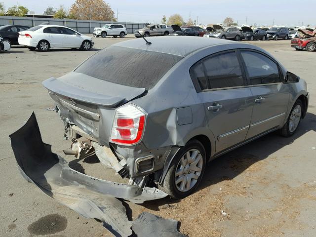 3N1AB6AP2CL730449 - 2012 NISSAN SENTRA 2.0 GRAY photo 4