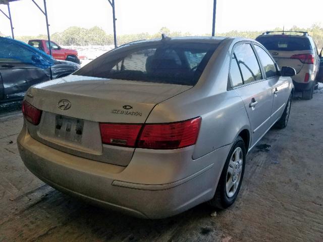 5NPET46C39H463126 - 2009 HYUNDAI SONATA GLS SILVER photo 4