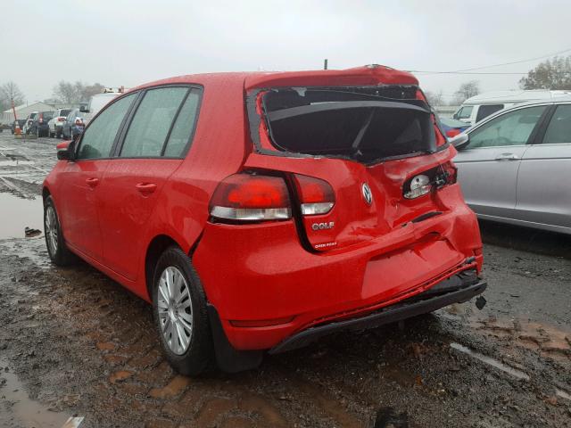WVWDB7AJ3BW116224 - 2011 VOLKSWAGEN GOLF 红色 照片 3