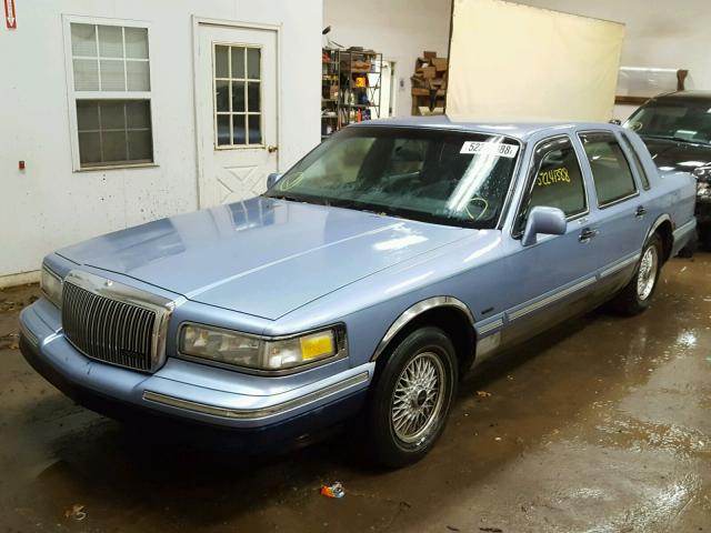 1LNLM82WXSY603359 - 1995 LINCOLN TOWN CAR S BLUE photo 2