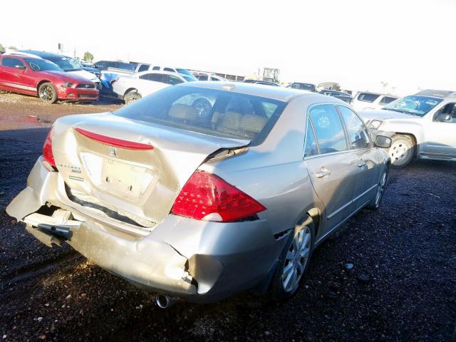 1HGCM66887A060633 - 2007 HONDA ACCORD EX GOLD photo 4