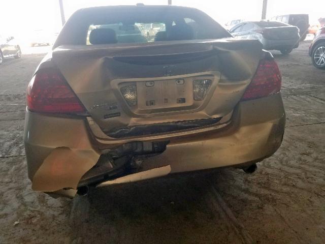 1HGCM66887A060633 - 2007 HONDA ACCORD EX GOLD photo 9