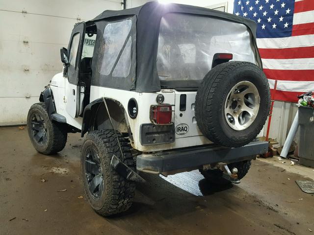 1J4FY29P2VP403565 - 1997 JEEP WRANGLER / WHITE photo 3