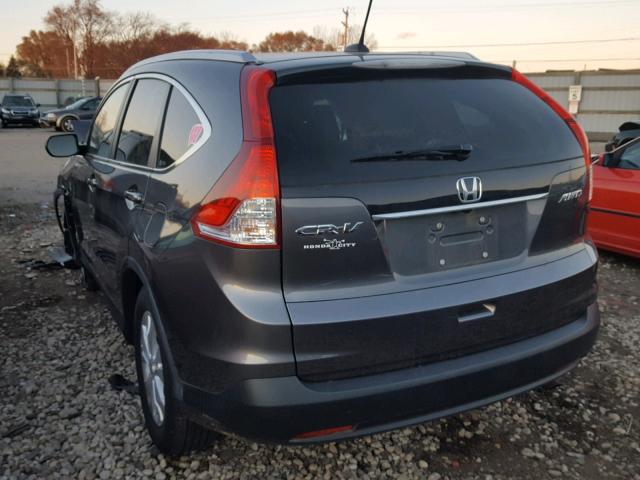 5J6RM4H78CL023785 - 2012 HONDA CR-V EXL GRAY photo 3