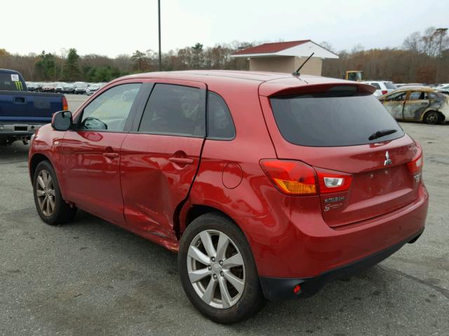 4A4AR3AU2EE014921 - 2014 MITSUBISHI OUTLANDER RED photo 3