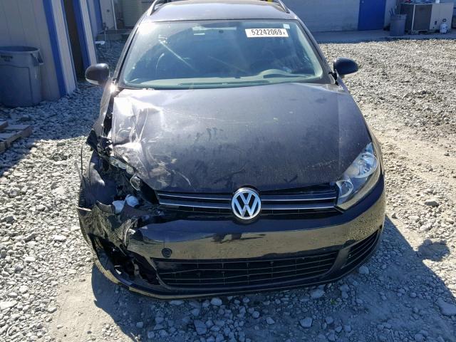 3VWML7AJXDM688601 - 2013 VOLKSWAGEN JETTA TDI BLACK photo 9