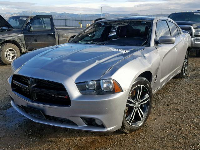 2C3CDXJG9DH643782 - 2013 DODGE CHARGER SX GRAY photo 2