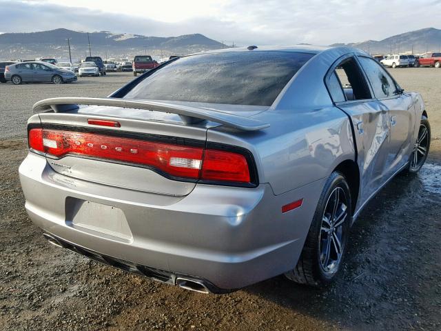 2C3CDXJG9DH643782 - 2013 DODGE CHARGER SX GRAY photo 4